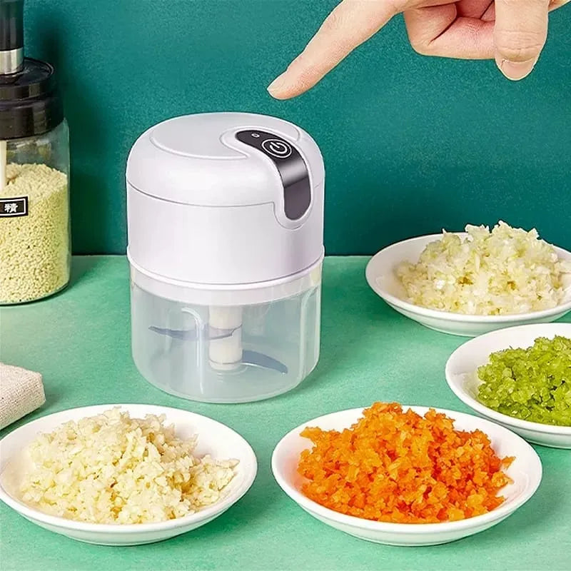 Mini Processador Triturador Sem Fio Elétrico 250ML De Alimentos Para Legumes Alho 🔥