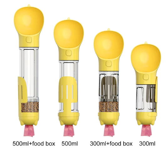 Garrafa Portátil Água E Comida Para Pets 3 Em 1 🔥